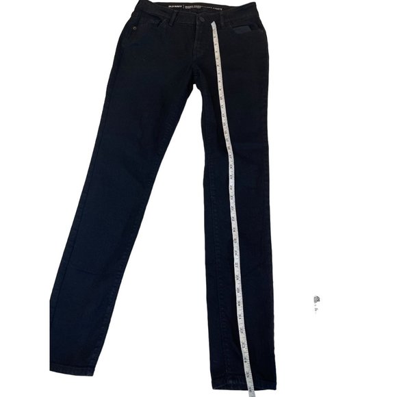 Old Navy Womens Super Skinny Jeans Denim Mid Rise Stretch 5 Pockets Black Size 4 - Picture 3 of 10
